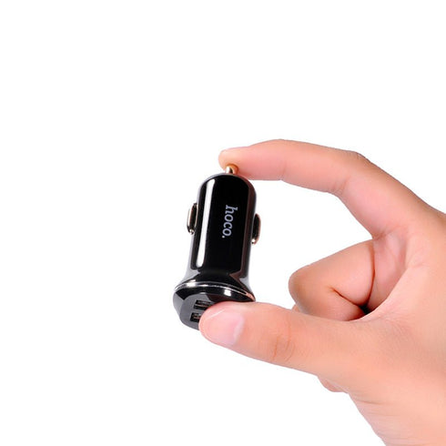 Hoco Z1 2.1A Dual USB Fast Car Charger - Black